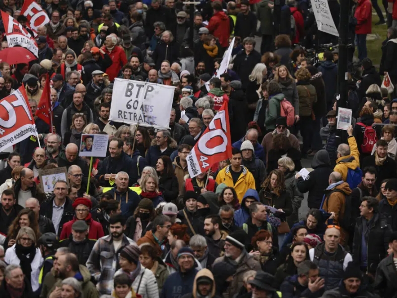 Protests in France over Pension Reform Bill